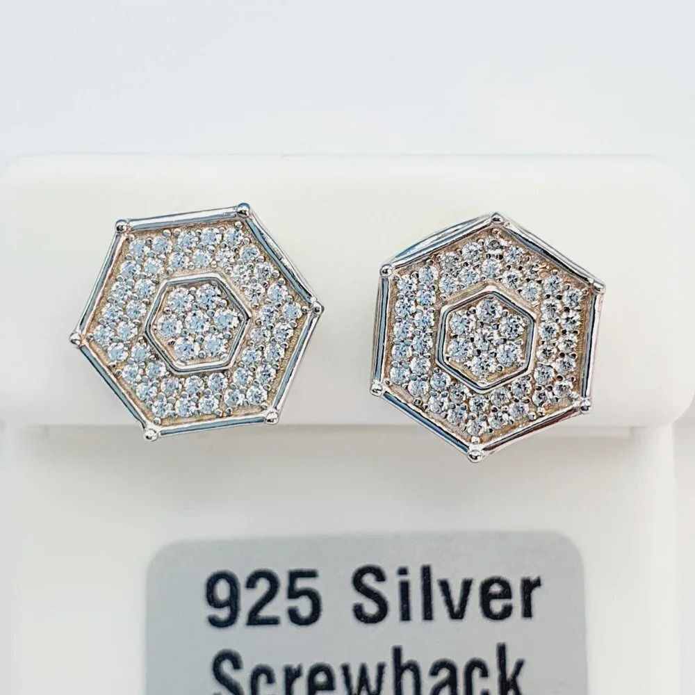 "925 Sterling Silver Cubic Zirconia Earrings,U19254840 - Picture 5 of 11